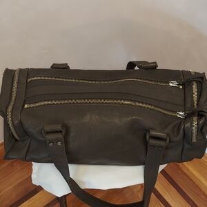 Diesel Vintage Stylish Dark Olive Leather Bag